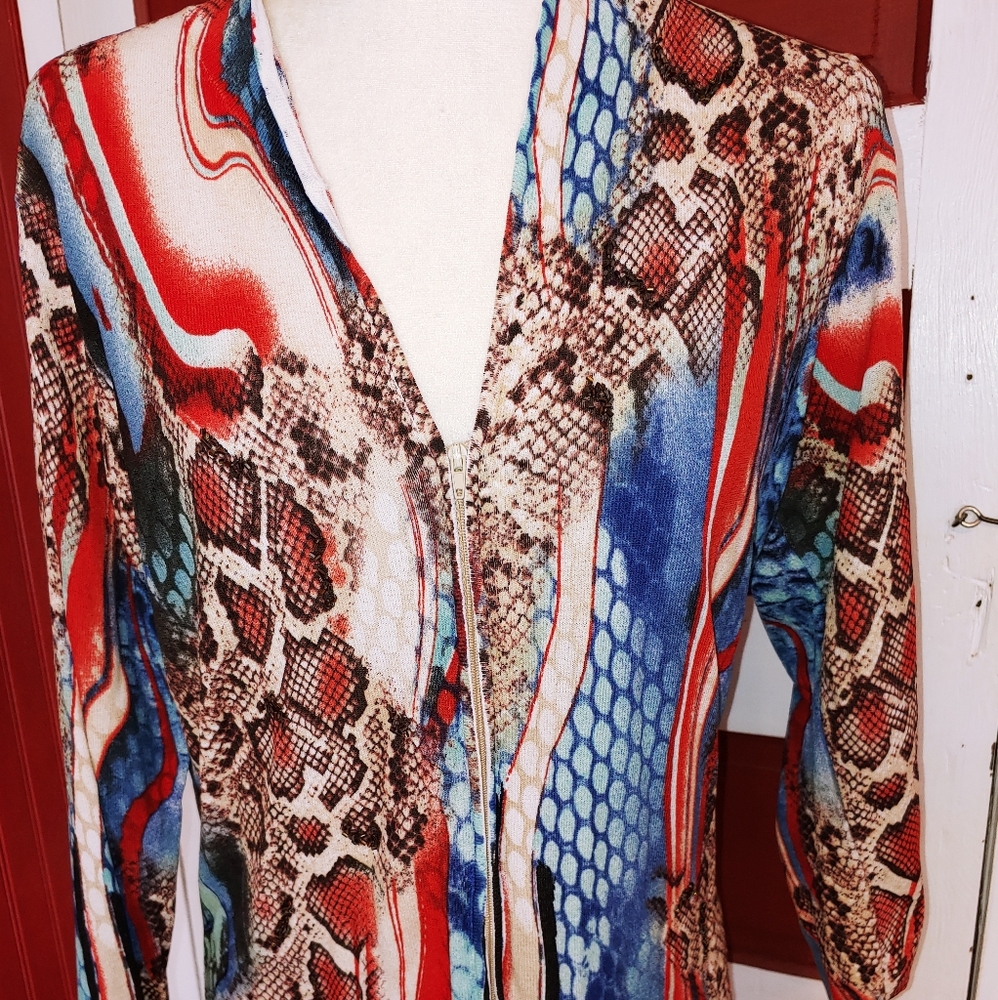 Vintage Alberto Makali Zipper Cardigan XL